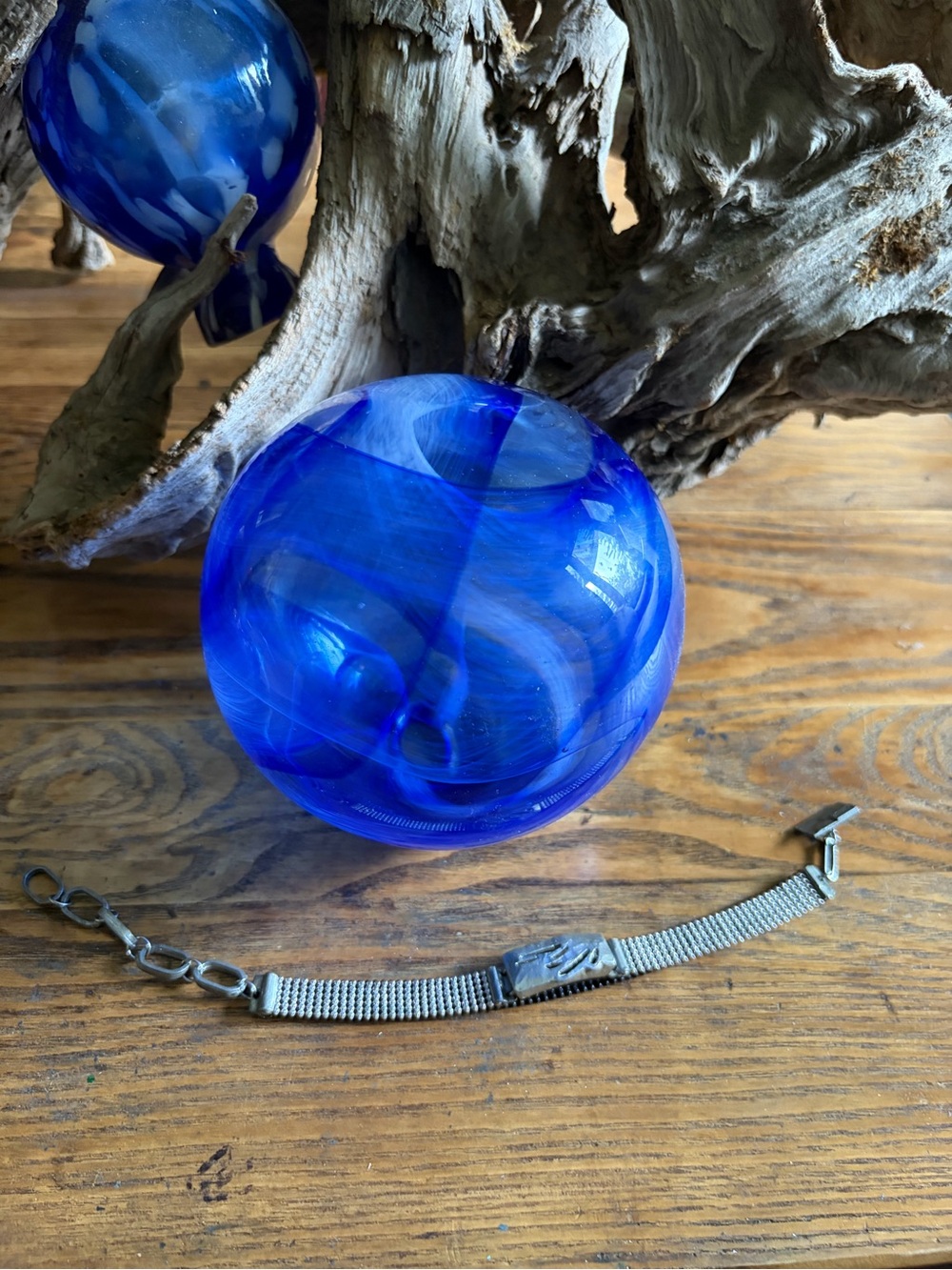 Anne Marie Chagnon Pewter and Mesh Bracelet